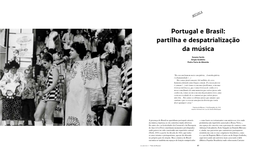 Portugal E Brasil: Partilha E Despatrialização Da Música