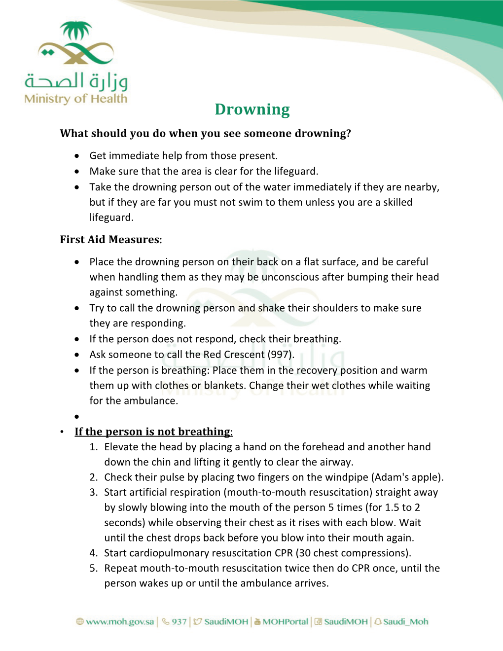 Drowning What Should You Do When You See Someone Drowning? • Get Immediate Help from Those Present