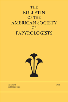 Bulletin American Society Papyrologists