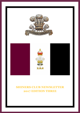 SHINERS CLUB NEWSLETTER 2017 EDITION THREE 2 Shiners Club