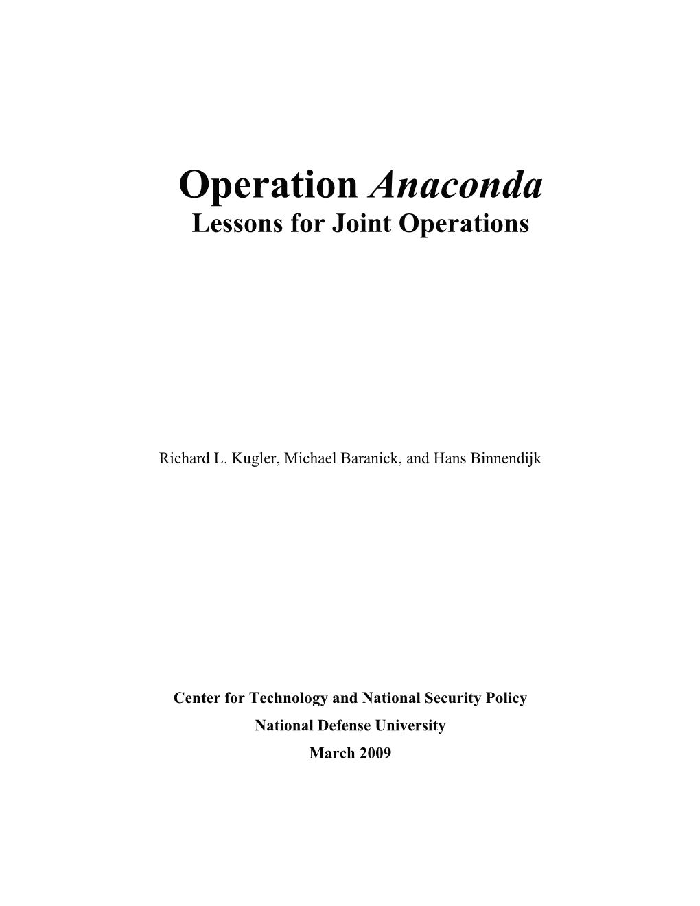 Operation Anaconda