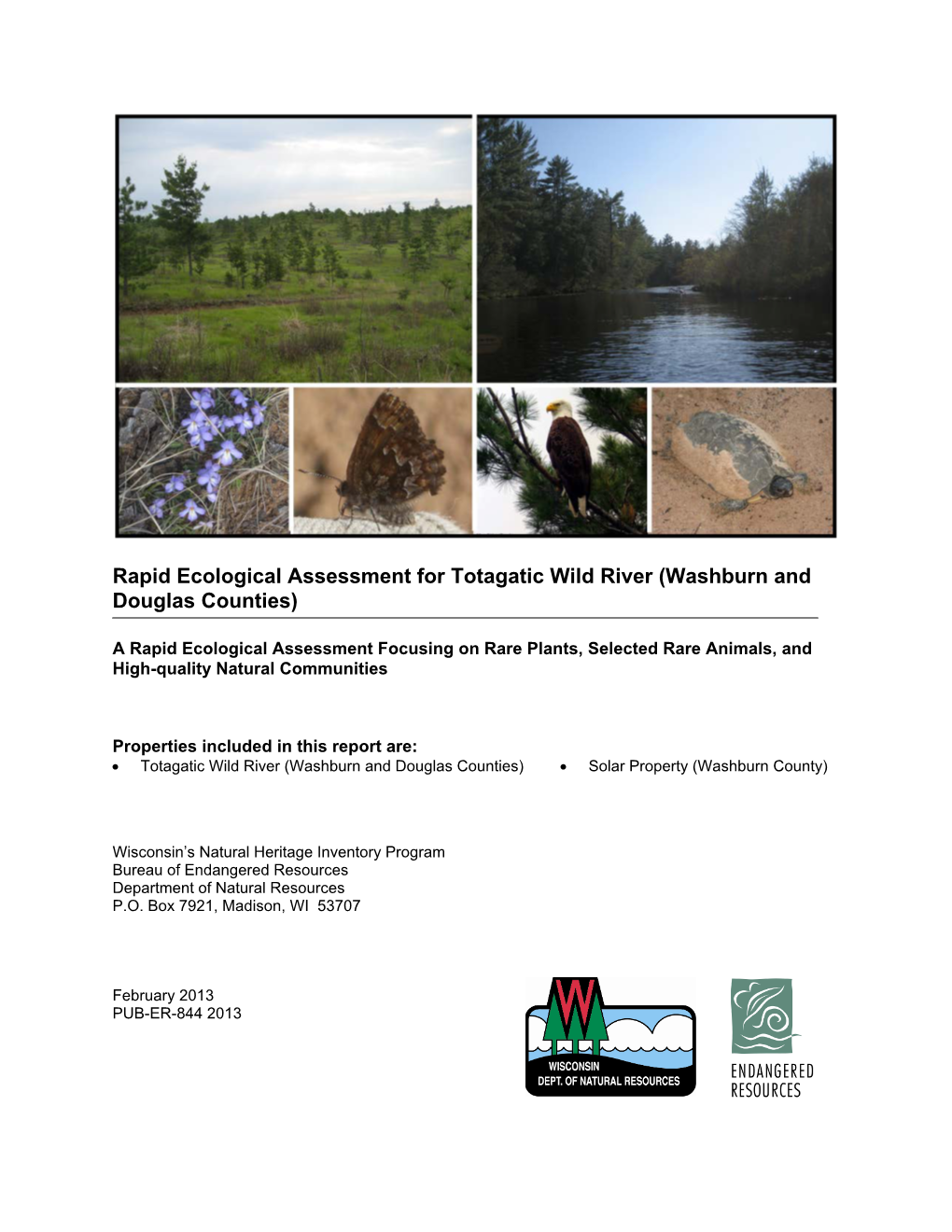 Rapid Ecological Assessment for Totagatic Wild River (Washburn and