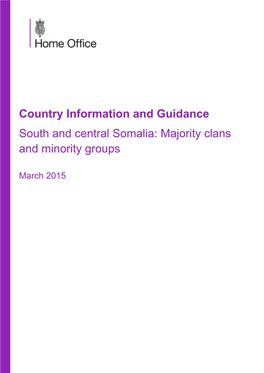 Majority Clans and Minority Groups