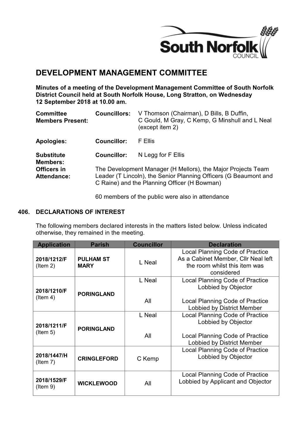 Development Management Committee