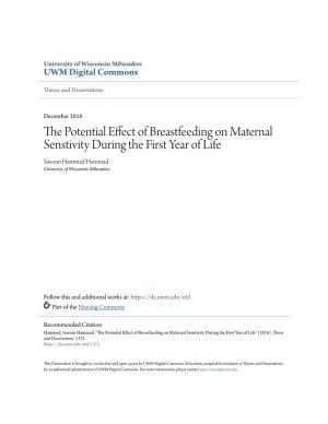 The Potential Effect of Breastfeeding on Maternal Senstivity During the First Year of Life