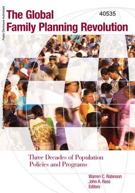 The Global Family Planning Revolution: Three Decades of Population Policies and Programs