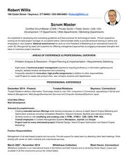 Robert Willis Scrum Master