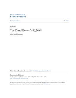 The Carroll News-V.86, No.8