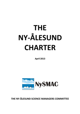 The Ny-Ålesund Charter