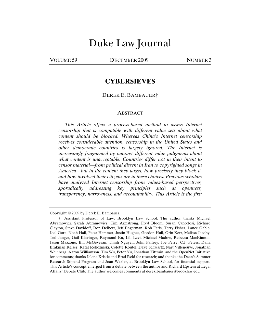 Duke Law Journal