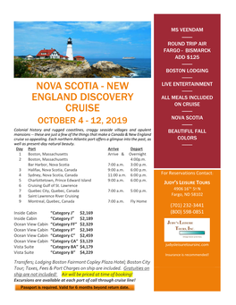 New England Discovery Cruise