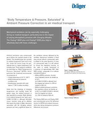 “Body Temperature & Pressure, Saturated” & Ambient Pressure Correction in Air Medical Transport