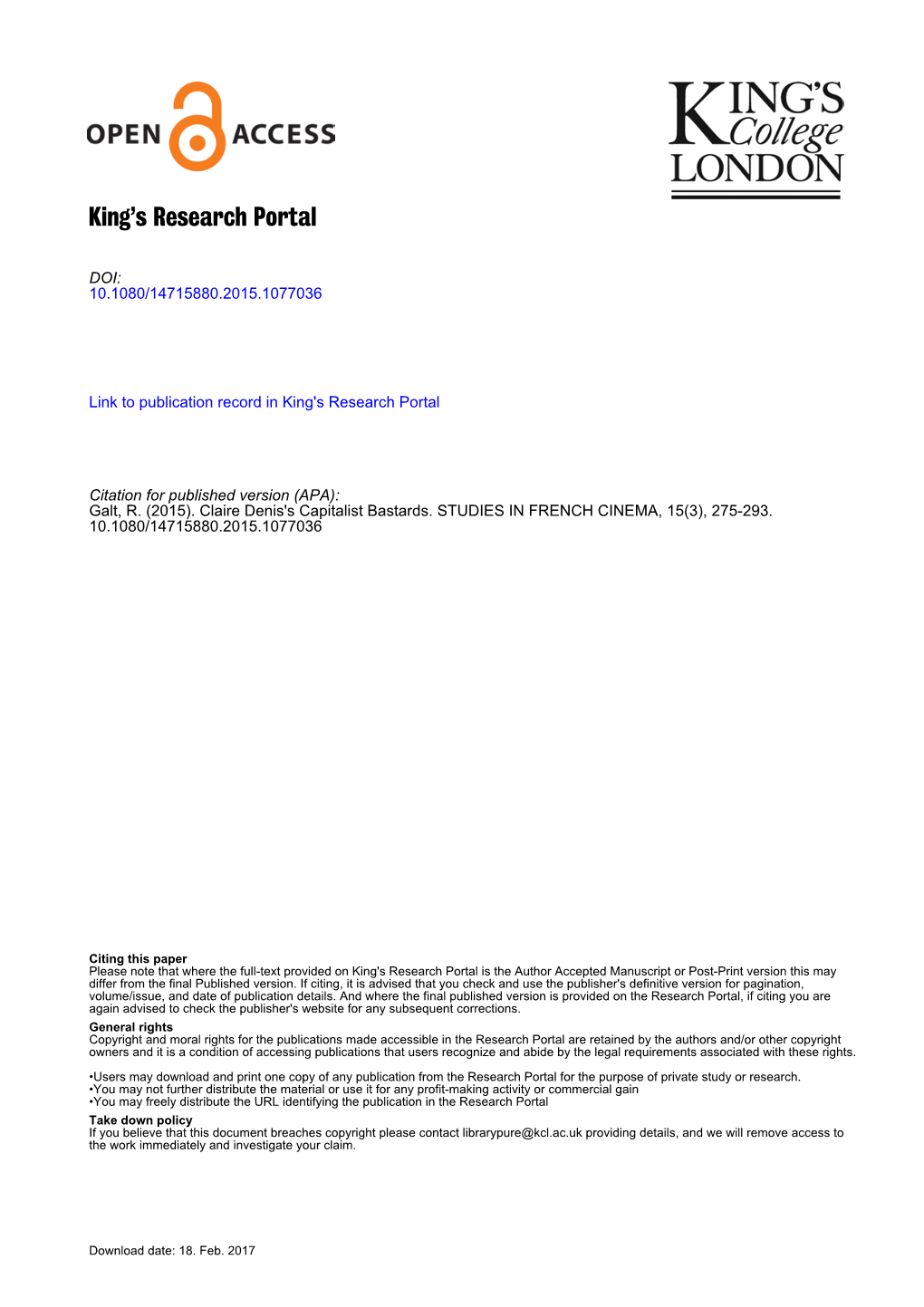 King's Research Portal