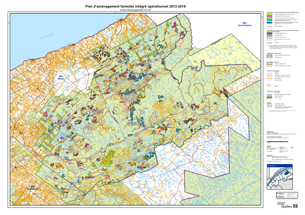 Plan D'aménagement Forestier Intégré Opérationnel 2013-2018