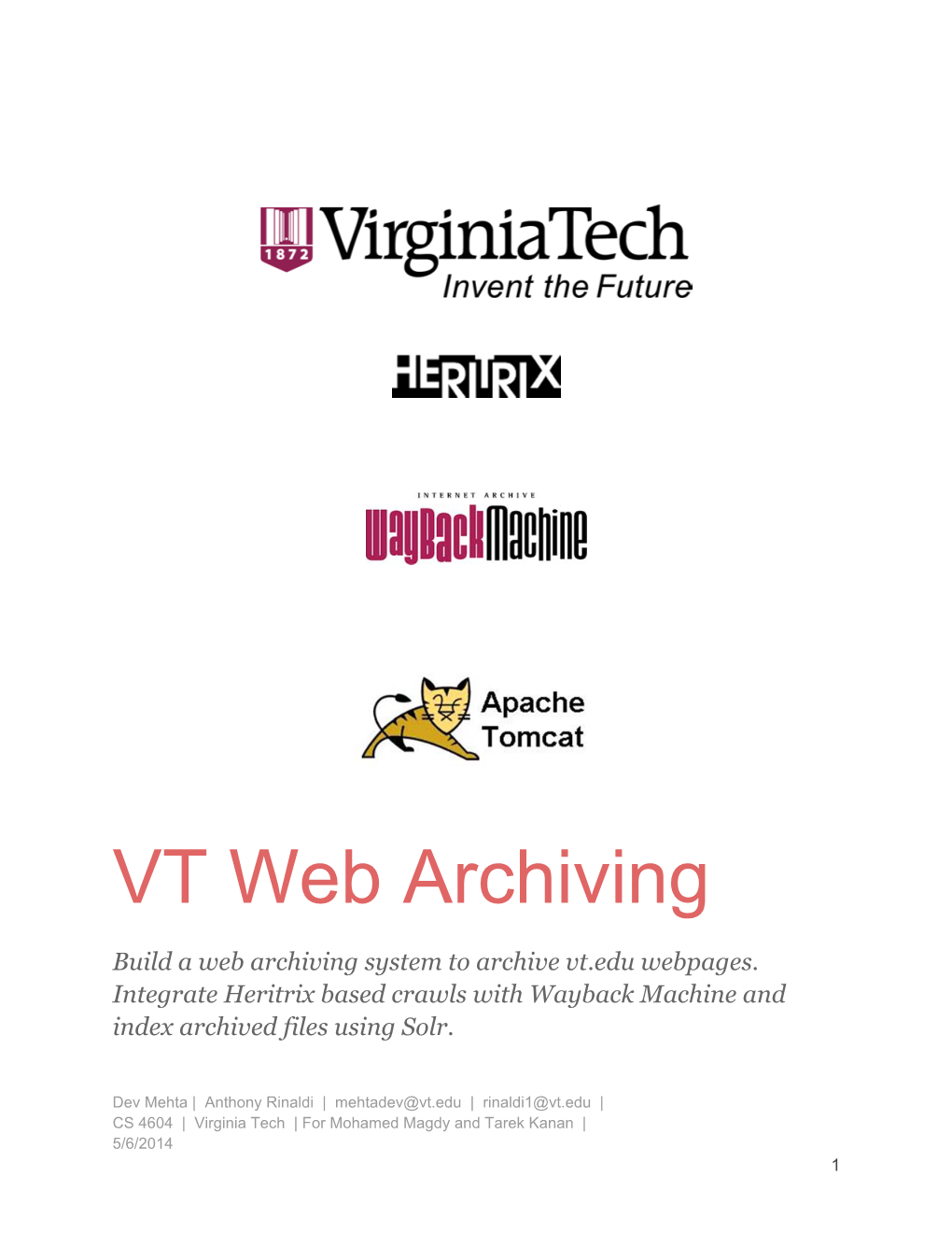 VT Web Archiving
