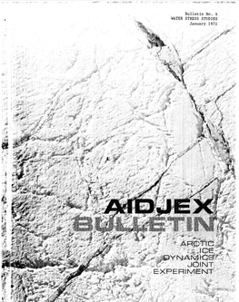 AIDJEX Bulletin #4: Water Stress Studies