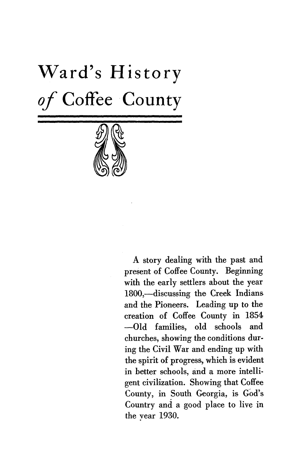 Ward's History of Coffee ·County