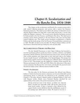 Chapter 8. Secularization and the Rancho Era, 1834-1846