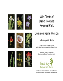 Wild Plants of Diablo Foothills Regional Park Common Name