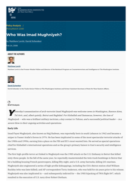 Who Was Imad Mughniyeh? | the Washington Institute