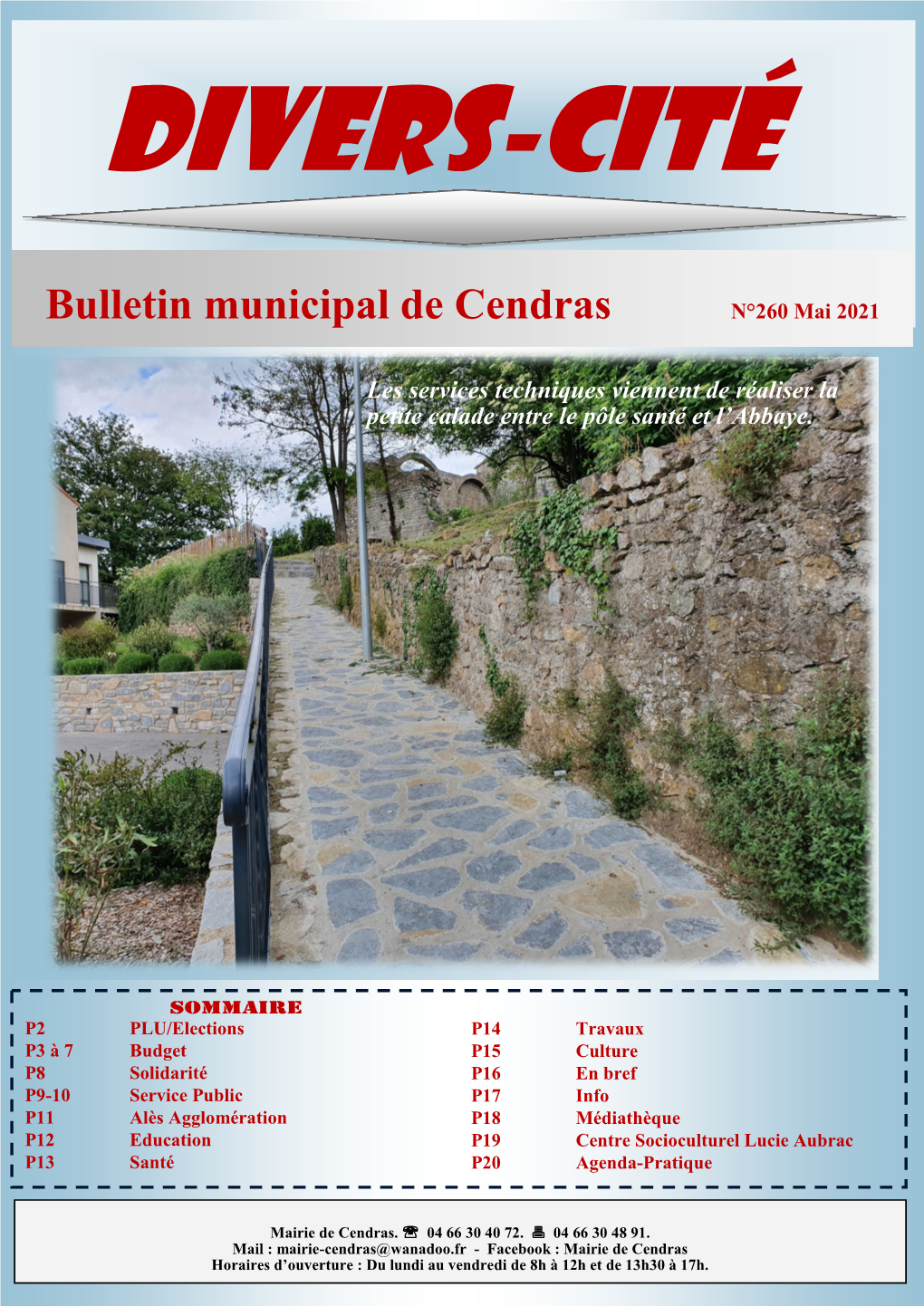 Bulletin Municipal De Cendras N°260 Mai 2021