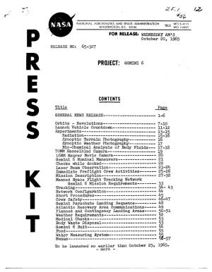 Gemini 6 Press