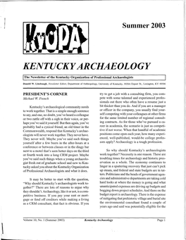 Kentucky Archaeology