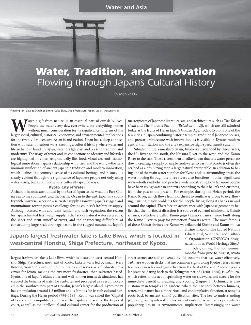 Water, Tradition, and Innovation Flowing Through Japan’S Cultural History