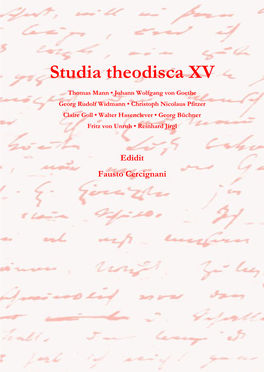 Studia Theodisca XV
