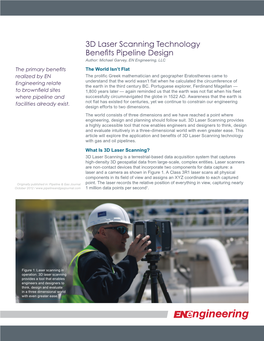 3D Laser Scanning Technology Benefits Pipeline Design