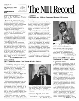February 18, 1992, NIH Record, Vol. XLIV, No. 4