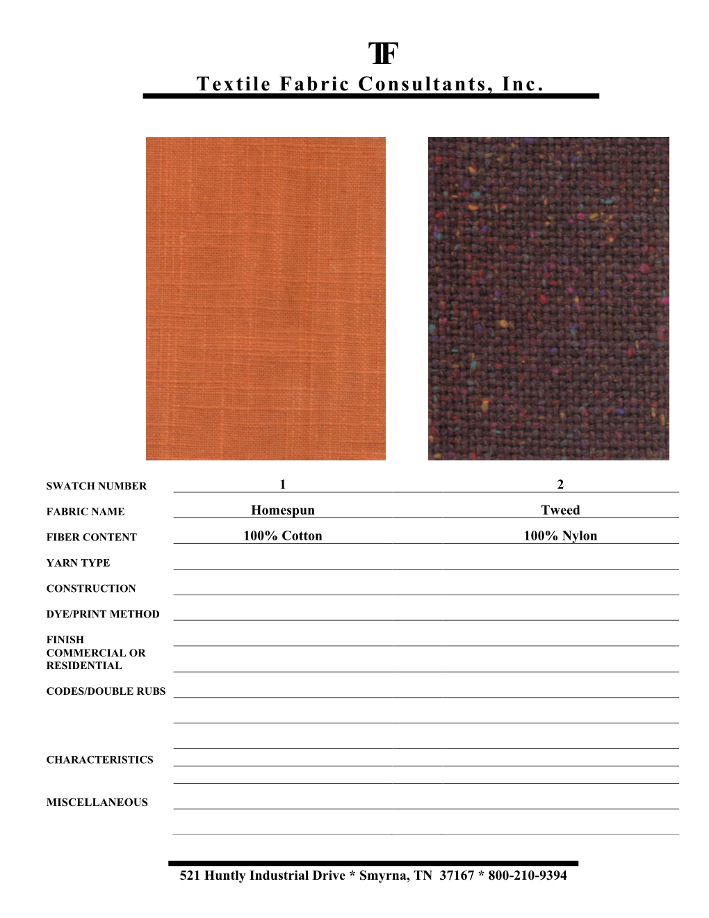 Textile Fabric Consultants, Inc