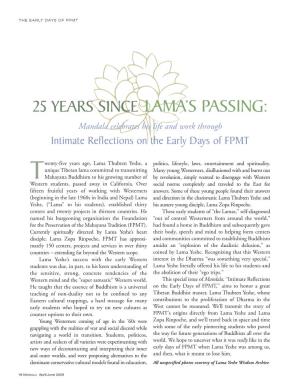 25 Years Since Lama's Passing