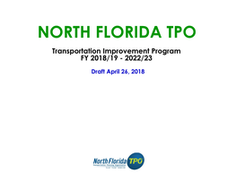 NORTH FLORIDA TPO Transportation Improvement Program FY 2018/19 - 2022/23