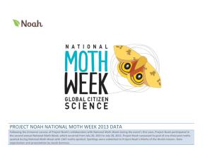 Project Noah National Moth Week 2013 Data