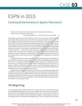 CASE 03 ESPN in 2015