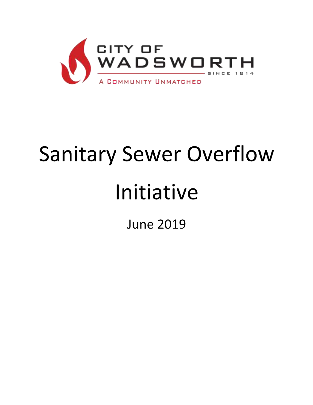 Sanitary Sewer Overflow Initiative June 2019