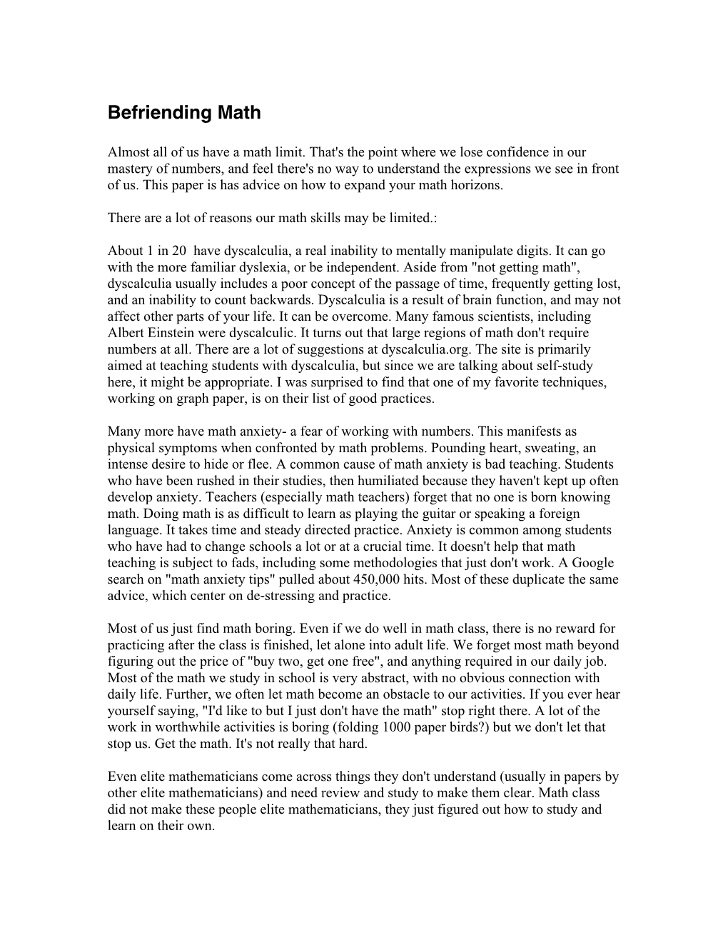 Befriending Math.Pdf