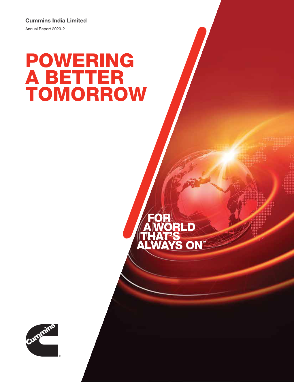 Powering a Better Tomorrow Table of Contents