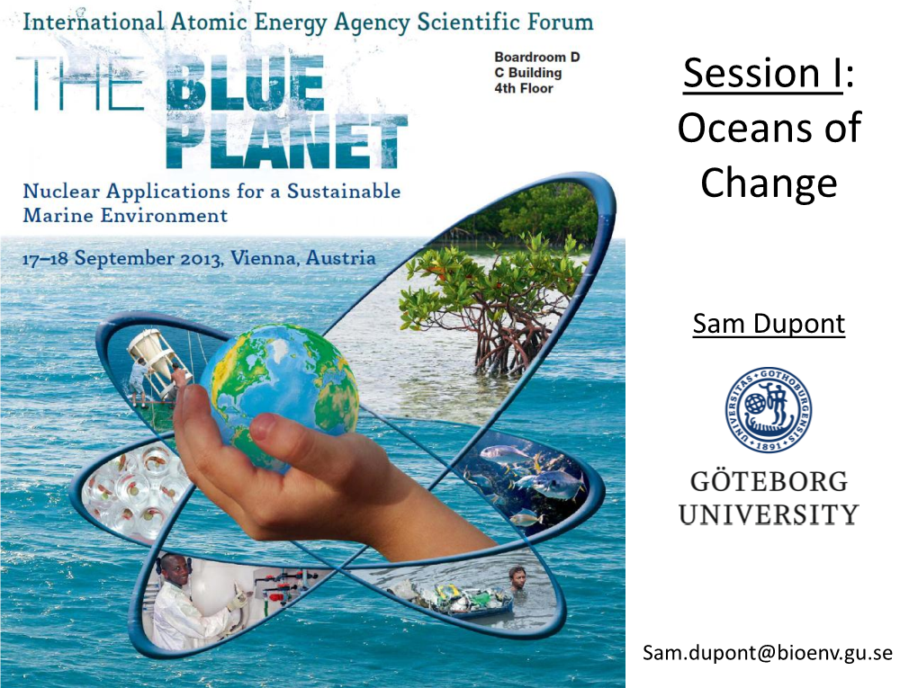 Session I: Oceans of Change