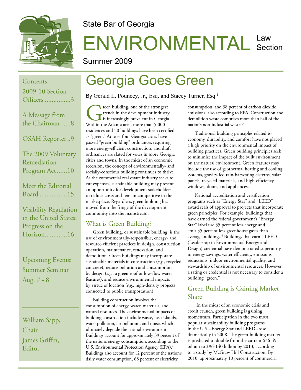 Environmental Section Summer 2009