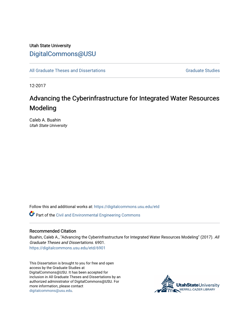 Advancing the Cyberinfrastructure for Integrated Water Resources Modeling