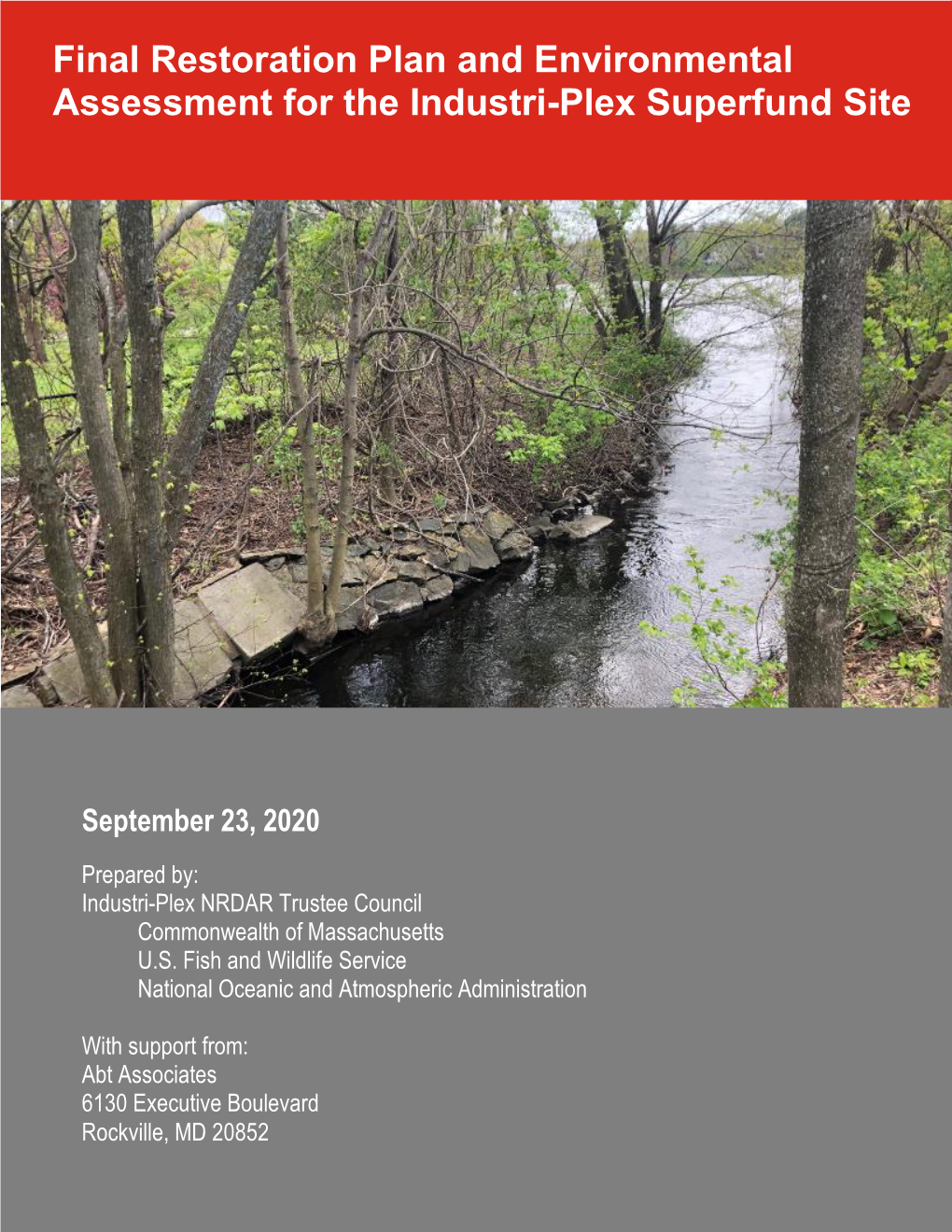 Final Restoration Plan and Environmental Assessment for the Industri-Plex Superfund Site in Woburn, Massachusetts