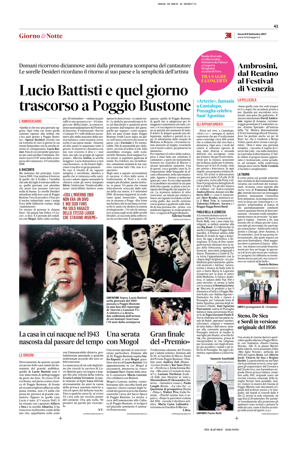 Lucio Battisti E Quel Giorno Trascorso a Poggio Bustone