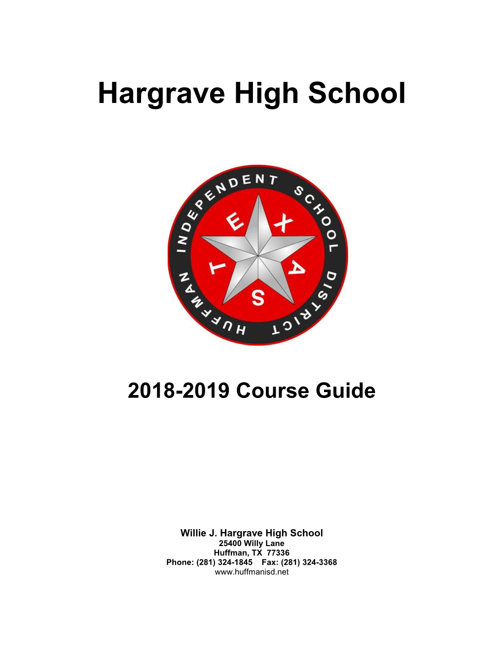 Hargrave High School 2018-2019 Course Guide