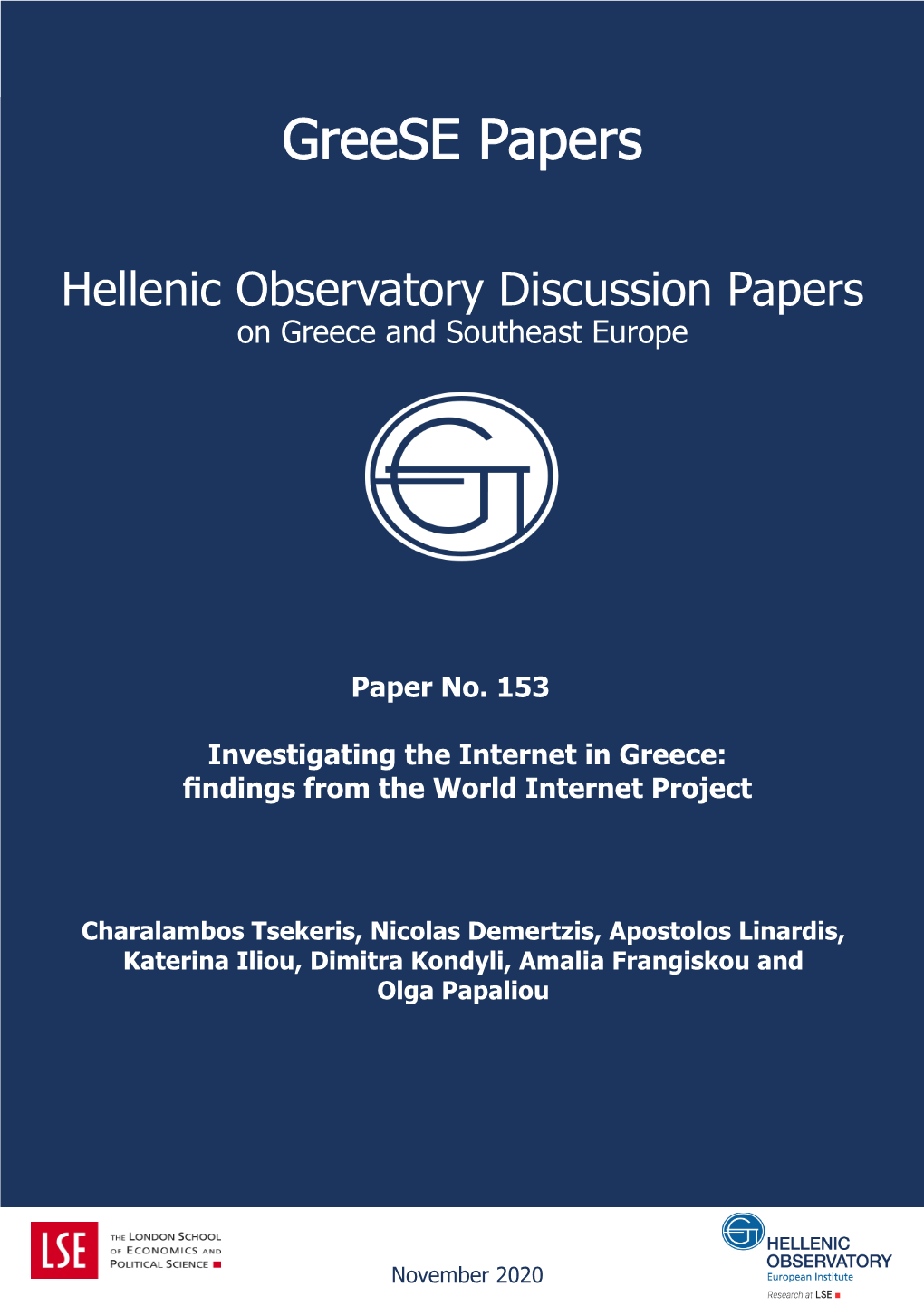 Investigating the Internet in Greece: Findings from the World Internet Project