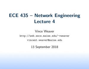 ECE 435 – Network Engineering Lecture 4