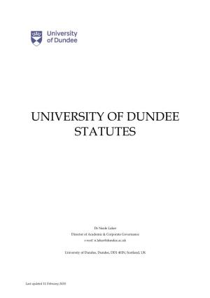 University of Dundee Statutes