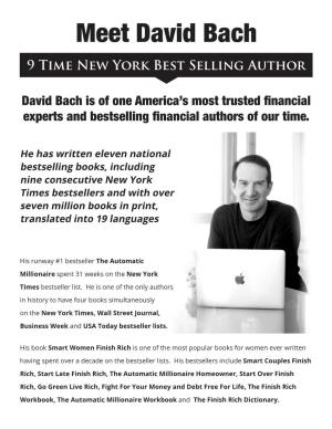 Meet David Bach 9 Time New York Best Selling Author