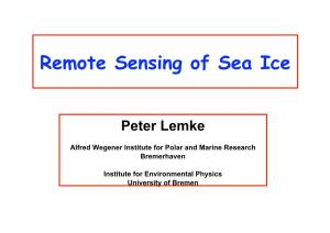Remote Sensing of Sea Ice